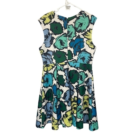 Plenty by Tracy Reese Anthropologie Blue Floral Sleeveless Midi Dress, 12 - Picture 2 of 6